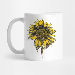 sunflower sketch Mug